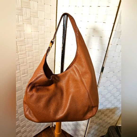 MICHAEL Michael Kors Handbags - Michael Kors Brown Pebbled Leather Hobo Bag